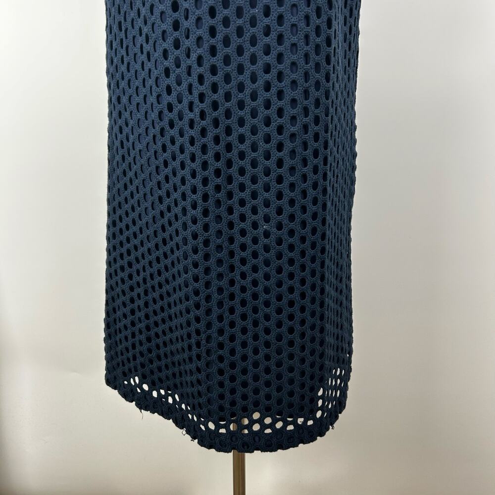 Sea New York Guipure Lace Crochet Dress White Navy Blue Wool Cotton Womens Sz 0 - Picture 5 of 11